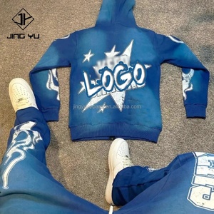 Sudaderas con Capucha y Cremallera para Hombre, Talla Grande, Estilo Urbano, Lavado Ácido, con Estampado Gráfico y Logotipo Personalizado - Product Image 6