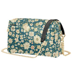 Wholesale Custom Daisy Print Wholesale Women's Handbags <b>Purse</b> Vintage <b>Small</b> Shoulder Bag with Chain Strap for Travel - Product Image 1