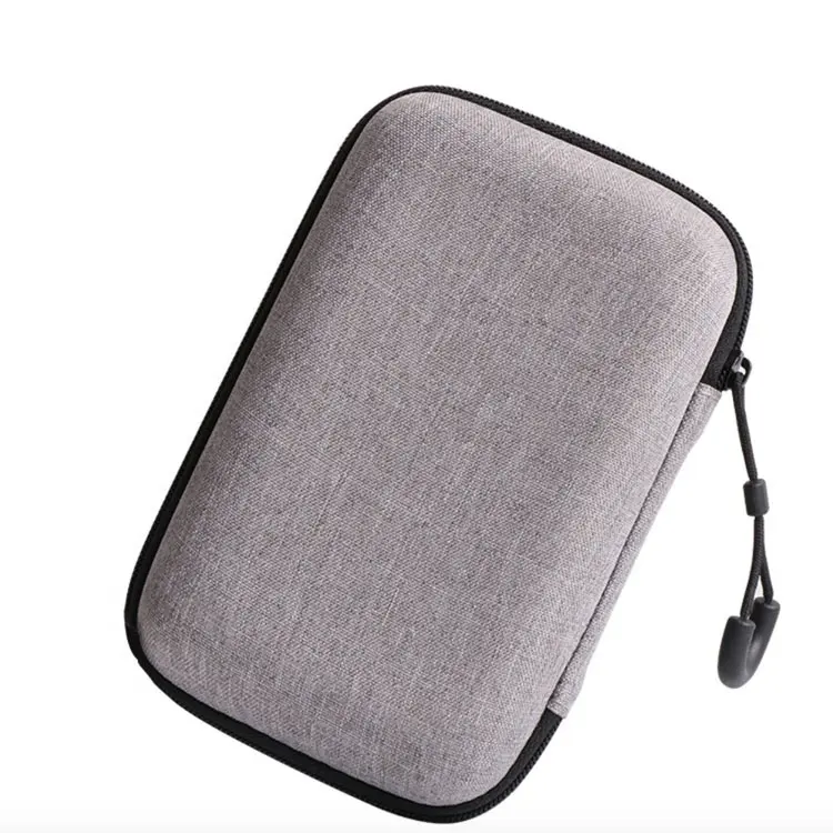 Plastik büyük baskılı logo kılıfı, kablolu kulaklık yumuşak depolama aracı taşıma eva sert çanta fermuar ile