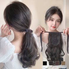 La coda di cavallo arricciata di SD-230339 S ha morso i capelli con onde d'acqua Yaki ricci e lisci con capelli lisci e crespi indiani - Product Image 1