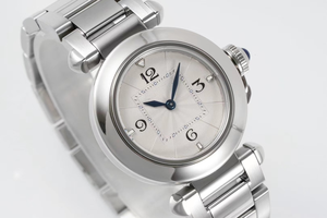 Fashionable Automatic Mechanical Watch Engraved Silver <b>White</b> Dial Stainless Steel Chain Strap Sapphire Crystal Glass <b>Mirror</b> - Product Image 4