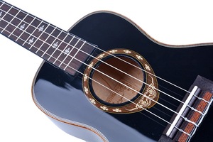 Alto brillo negro de <span class=keywords><strong>ukelele</strong></span> partes de cuerpo delgado <span class=keywords><strong>ukelele</strong></span> con ukulele <span class=keywords><strong>tuner</strong></span> - Product Image 2