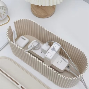 Wholesale <b>Plastic</b> Modern Design Portable Space-Saving Lightweight Bedroom Office Tabletop Socket Cable <b>Storage</b> Box Easy to Use - Product Image 1