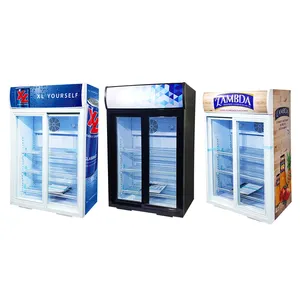 Meisda105L引き戸直立商業ビール飲料ディスプレイ冷蔵庫スーパーマーケット用