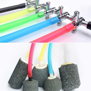 Mangueira para Bomba de Ar de Aquário 5M 4x6mm Colorida Flexível de Silicone Transparente Grau Alimentício Modelo NNW - Tubo de Oxigênio -60~90 - Product Image 1