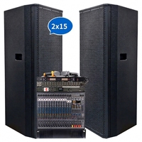 Prix d'usine Gamme complète Double haut-parleur de 15 pouces 2800W Subwoofer passif pour basses Subwoofer de scène Double haut-parleur professionnel de 15 pouces