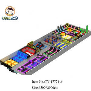 Aire de jeux intérieure pour enfants, ensemble de jeux souples en PVC, trampoline, piscine à balles, équipement d'exercice, filet de protection pour saut à l'élastique de 6 pieds - Product Image 2