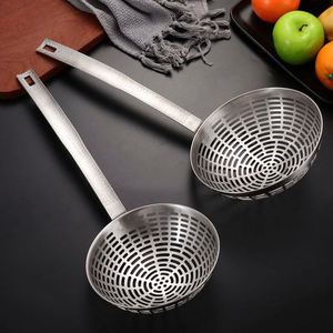 Accesorios de Cocina, Colador Profesional de Acero Inoxidable, Cuchara con Filtro de Malla, Escurridor de Orificios Grandes para Drenar Agua y Aceite Rápidamente - Product Image 1