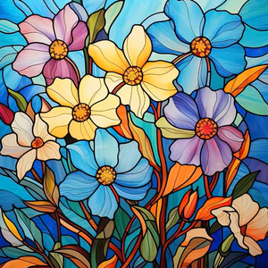 SONGWOOART Vente en gros Nouveaux produits <span class=keywords><strong>Peinture</strong></span> décorative 5D Fleurs en <span class=keywords><strong>vitrail</strong></span> Décoration de salon <span class=keywords><strong>Peinture</strong></span> diamant - Product Image 2