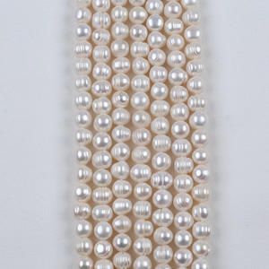 Perles de culture d'eau douce naturelles de 10-11 mm, de couleur blanche et rose, en forme de pomme de terre, faites à la main, Zhuji, bricolage, perles en vrac, matériaux - Product Image 3