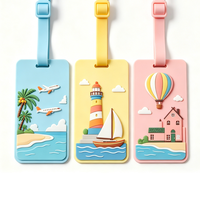 Étiquettes de bagages en PVC personnalisées de forme créative, étiquettes de sac en silicone 3D personnalisées, étiquettes d'identification de valise uniques