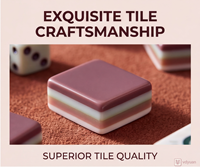 Tuiles de Mahjong américaines en acrylique, style Art Grec esthétique, avec un magnifique motif de dos bordeaux, cadeau idéal pour les amateurs de Mahjong