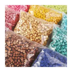 Cuentas octogonales para sello de cera, 0,5 kg, 115 colores disponibles, venta al por mayor de fábrica