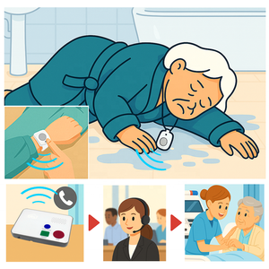 Control Remoto Inteligente con Botón de Emergencia SOS a Prueba de Agua, Sistema de Alerta de Pánico para Personas con Demencia, Ideal para Cuidadores - Product Image 6