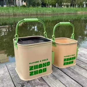 Zhangzhou Folding <b>Bucket</b> 3.7 Gallons Collapsible Portable Fishing Water <b>Bucket</b> Outdoor Use - Product Image 4