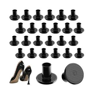 Stiletto <b>Heel</b> Caps Anti-Slip Black Clear <b>High</b> <b>Heel</b> Replacement Protectors for Wedding Party Outdoor Events - Product Image 1