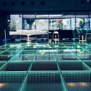 Miroir de danse 3D Portable pour <span class=keywords><strong>DJ</strong></span> de Club de mariage, panneau de danse RGB, plancher de scène - Product Image 2