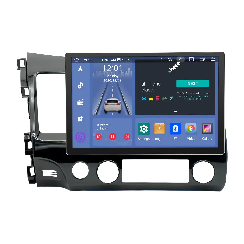 13.3 Inch Android Touch Screen Car stereo GPS Navigation Carplay FM Reversing Aid monitor For HONDA CIVIC 2006-2011 Tesla style