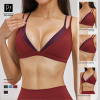 Soutien-gorge de yoga color block effet seconde peau pour femme 2026, soutien-gorge de sport à maintien dorsal pour activités de plein air et fitness décontracté