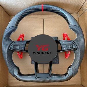 Volant en fibre de carbone pour <span class=keywords><strong>Audi</strong></span> A1 A4 A5 S4 S5 Q3 Q7 Q5 8R TT 8S R8 A6 C7 C8 Q7 A7 R8 S6 RS6 RS7 <span class=keywords><strong>A3</strong></span> Volant <span class=keywords><strong>sport</strong></span> - Product Image 2