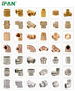 IFAN Plumbing Materials SS304 Union Elbow Tee Nipple Plating Brass Stainless Steel Thread Pipe Plumbing Fittings