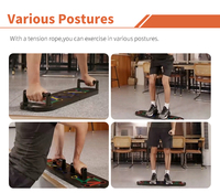 Tabla de Flexiones Plegable con Contador, Material ABS, para Uso Doméstico, Equipo de Entrenamiento de Fuerza para Hombres y Mujeres