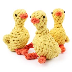 Alta Qualidade Algodã<span class=keywords><strong>o</strong></span> Corda Mastigar Mordida Resistente Dentes Limpeza Outros Pet <span class=keywords><strong>Dog</strong></span> Toy Duck - Product Image 1