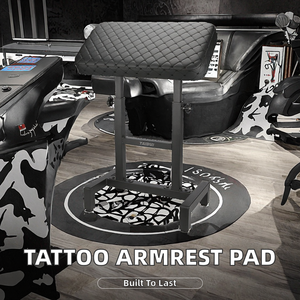 Fauteuil de tatouage LZ neuf avec accoudoir réglable, coussin de support, acier au manganèse durable et cuir, facile à utiliser pour <span class=keywords><strong>studio</strong></span> de tatouage - Product Image 2