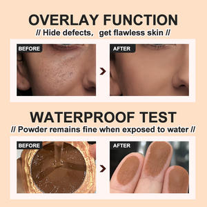 Logotipo personalizado Proveedores de cosméticos Maquillaje <span class=keywords><strong>Polvos</strong></span> prensados Polvo facial Cobertura completa Polvo compacto - Product Image 3