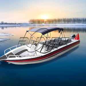 Yate de Lujo de Fibra de Vidrio y Aleación de Aluminio de 7.5m/25 pies con Motor Fuera de Borda, para 12-14 Personas, 30-55km/<span class=keywords><strong>h</strong></span>, para Turismo, Patrullaje, Pesca y Recreación - Product Image 2