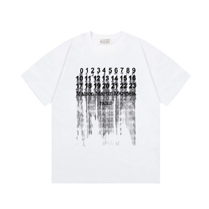 Camiseta de Lujo Transfronteriza <span class=keywords><strong>Maiso</strong></span> Margiela con Letras Digitales, 260g, 100% Algodón, Manga Corta, Transpirable, Corte Holgado Informal - Product Image 6
