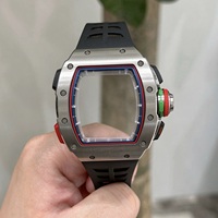Hochwertige 6501 Split-Second-Chronograph-Uhr mit Automatikwerk, Skelett-Zifferblatt, Titan, Herrenuhr, tägliches Geschenk.