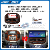 Frame DVD Player Android Mobil Mitsubishi Triton 2013-2010, Frame Radio Video, AUDIO&WORK, Plastik, Mudah Dipasang