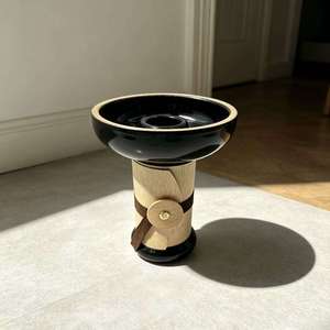 Soporte de Madera Negro para Cazoleta de Narguile, Hecho a Mano, Accesorio para Pipa de Agua y Carbón - Product Image 4