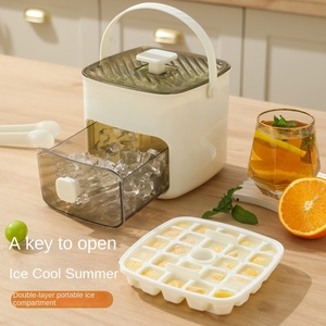 Seau à glaçons en silicone de qualité alimentaire grande capacité avec moule à glaçons facile à démouler et film en plastique pour glaçons - Product Image 3