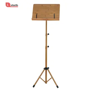 Soporte para Conductor de música ajustable, soporte de música portátil de madera para partituras de música