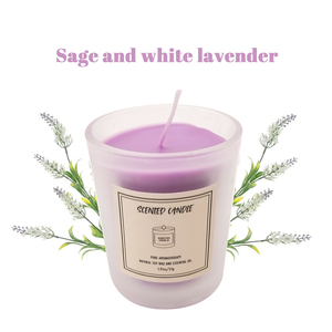 Bougies en cire de luxe parfumées à l'huile de soja faites à la main BILA dans un bocal en verre, bougies aromatiques, bougie parfumée personnalisée - Product Image 5