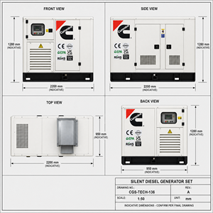 Générateur silencieux 50 KVA 40kW à prix d'usine avec alimentation insonorisée 480V pour la sauvegarde de petite usine - Product Image 6