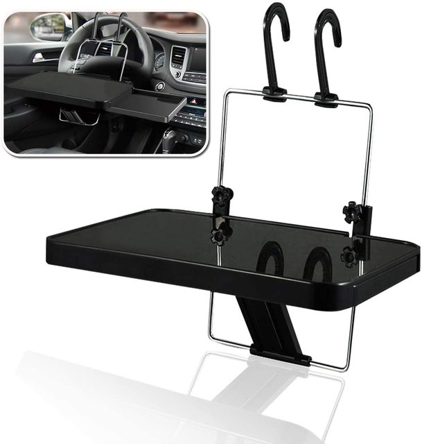 Kit New Third Generation Car Steering Wheel Seat Tray for Writing Laptop Dining Food Drink Work Car Computer Fold-able Desk