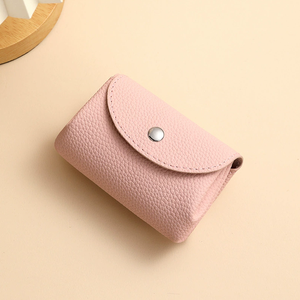 New Custom Mini Pu Leather ID Card Holder Wallet with Women's <b>Small</b> Cash Credit Card Soft Leather Coin <b>Purse</b> - Product Image 5