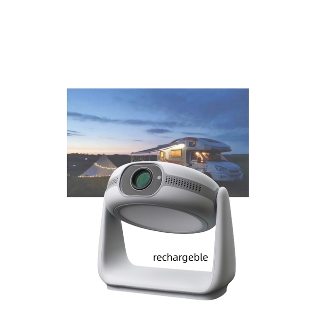 Mini Smart Wifi Portable Projector with Rechargeable Battery Android 11 3D 4K 1080p Video Beamer Projector Outdoor Camping