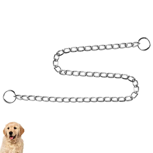 Steel Nickel Plated <b>Chain</b> <b>Dog</b> <b>Collar</b> & Name Tag ID Tag Durable & Strong for Walks & Going Out - Product Image 2