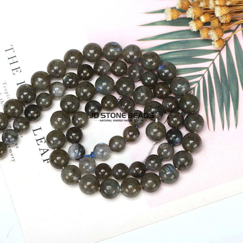 Natural Black, Coffee, White Spectrolite Beads for Jewelry