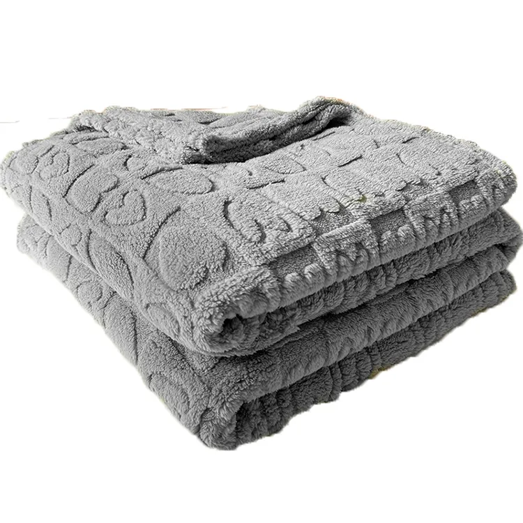 Mantas de lana personalizadas Manta de Cachemira de lana al por mayor Manta de visón de poliéster suave para sofá y cama