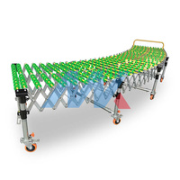 Convoyeur à palettes télescopique à gravité robuste, système motorisé pliable, chargement et déchargement de camions avec rouleaux à gravité