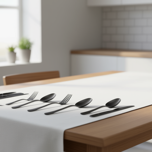 Juego de Cubiertos de Acero de 24 Piezas, Diseño Minimalista Negro, Apto para Lavavajillas, Vajilla para Fiestas - Product Image 2