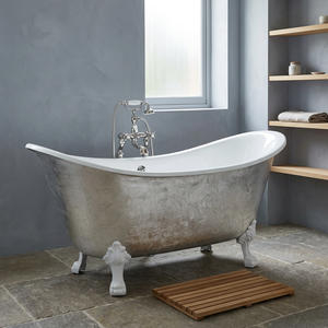 Bañera Moderna de Lujo con Patas de Cobre, Bañera Independiente Rectangular sin Tapa CH-296 para el Hogar - Artesanía India - Product Image 1