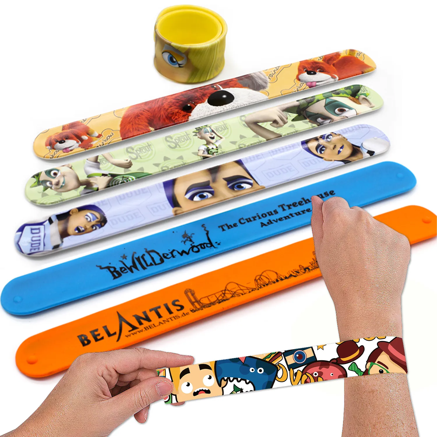 Slap Bracelet Hersteller Custom Silicone Slap Bracelet, Silikon Slap Band, Silikon Slap Wrist band