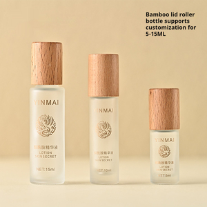 Flacons à bille en verre QingChuan 5ml-15ml avec bouchon en bois, compatibles avec les diffuseurs à bâtonnets d'huiles essentielles et <span class=keywords><strong>de</strong></span> parfums - Product Image 2