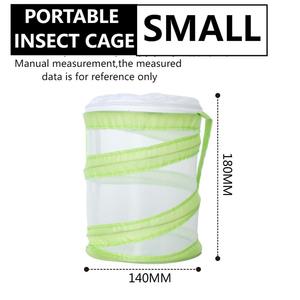 Tianbo taşınabilir evcil hayvan kafesi nefes Quadrate böcek örgü yeşil beyaz basit stil katı desen plastik tepsi fermuar kapatma - Product Image 4